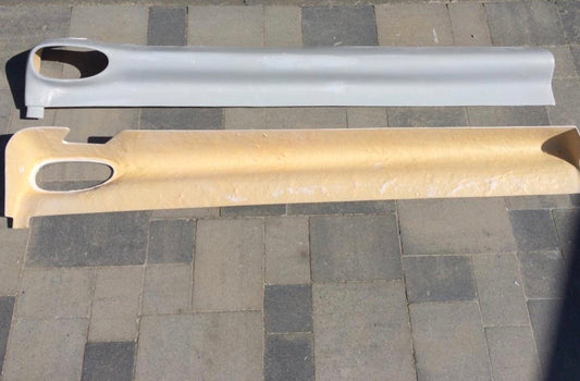Fiberglass Lower Side Skirts with Exhaust Cut-Outs (Pair) Eleanor